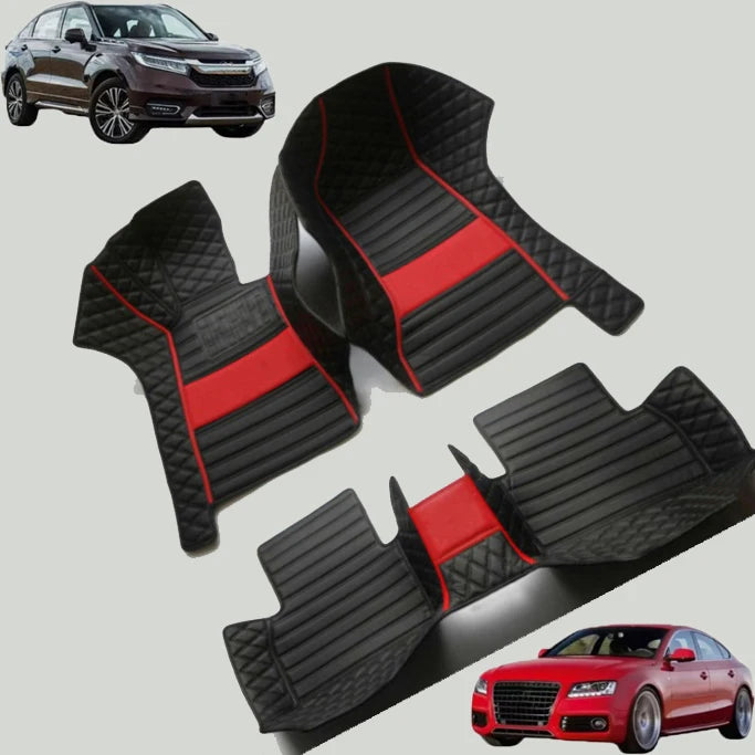 PU-leather waterproof Custom Car Floor Mats For BMW 3er Coupe E92 2 door E90 4 door Convertible E93 Auto Carpets Coche liners