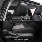 EKR Car Seat Covers Custom Fit for Toyota Rav4 (Gasoline/Hybrid) 2019 2020 2021 2022 2023 2024 2025 LE/XLE/XLE Premium/Limited Leather Car Seat Cover Full Set for SUV Car Mobile World