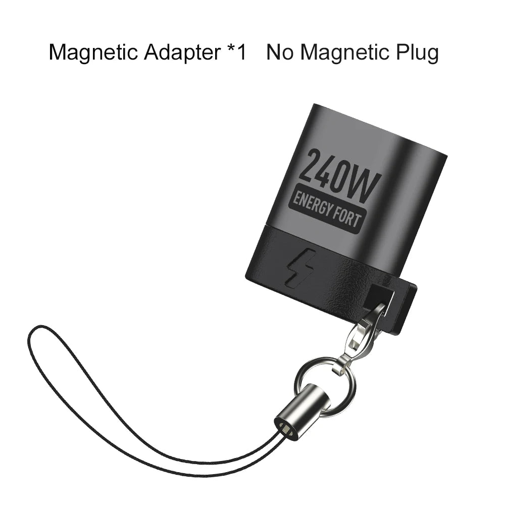 PD 240W Type-C Magnetic Adapter PD3.0 Fast Charging Right Angle USB C Connector Extender for iPhone 16 Macbookair Samsung