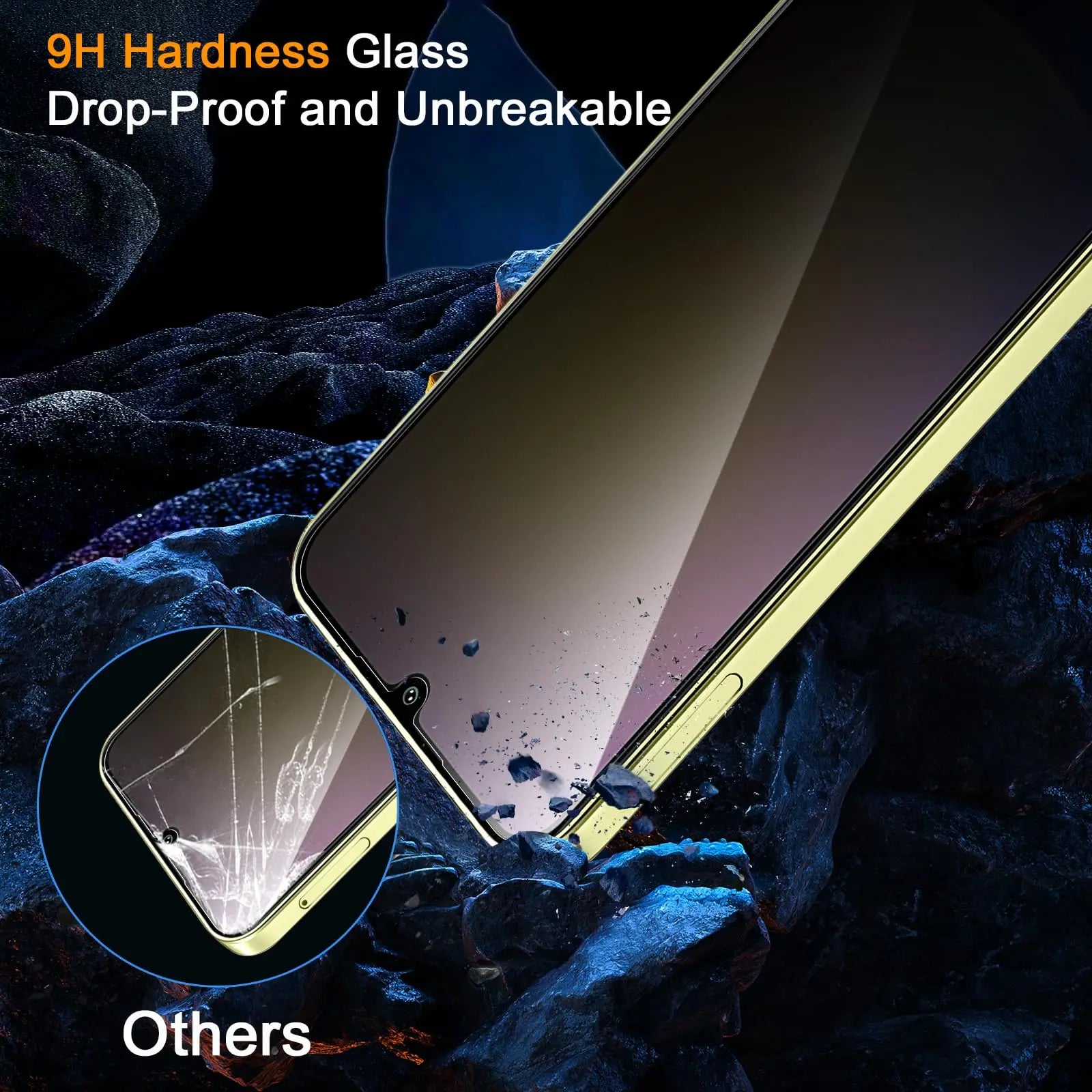 Anti Spy Screen Protector For Samsung Galaxy A25 5G Privacy Tempered Glass 9H Anti Peep Scratch SELECTION Fast High Aluminum Car Mobile World