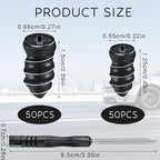 100Pcs Self-Service Kits with Screwdriver Tire Repair Tire Repair Nails Self-Tapping Screw Rubber Screw Tool for Car Motorcycle
