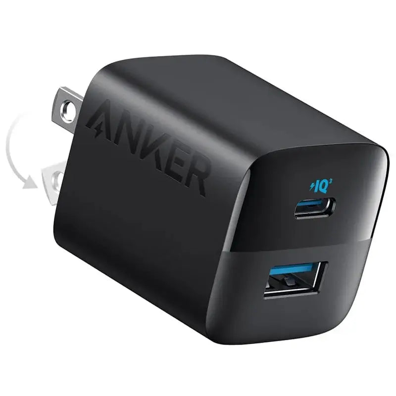 Anker 323 Charger 33W USB C A Fast Charging PIQ 3.0 Foldable PPS Compact Foldable Charger for iPhone and Galaxy Android Series Car Mobile World