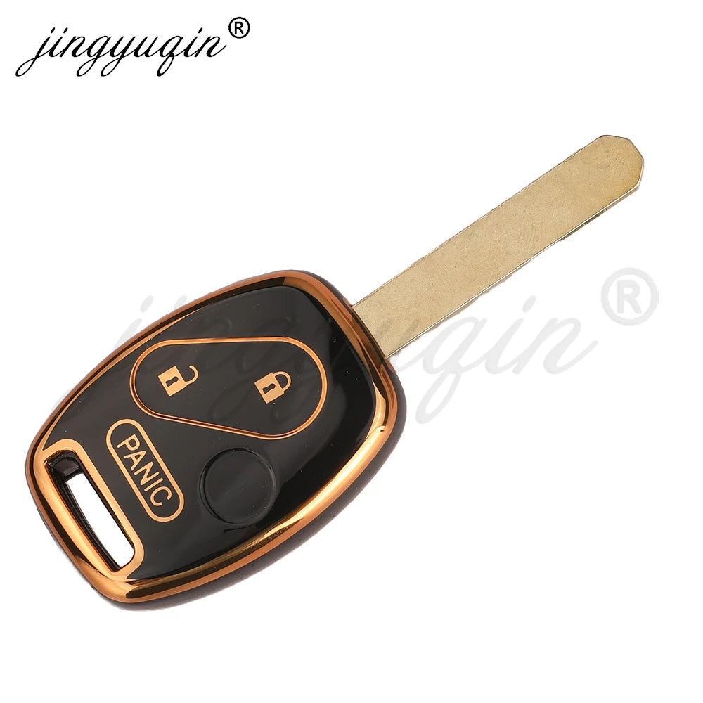 jingyuqin TPU Car Key Remote Fob Case Cover Keychain for Honda FIT CRV CRZ CIVIC Insight Ridgeline HRV Jazz ACCORD Pilot City CM World