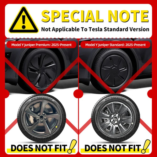 4PCS 19 Inch Wheel Cover for Tesla Model Y 2020-2024 Right＆Left Automobile Hubcap Replacement Wheels Cover Full Rim Accessories CM World