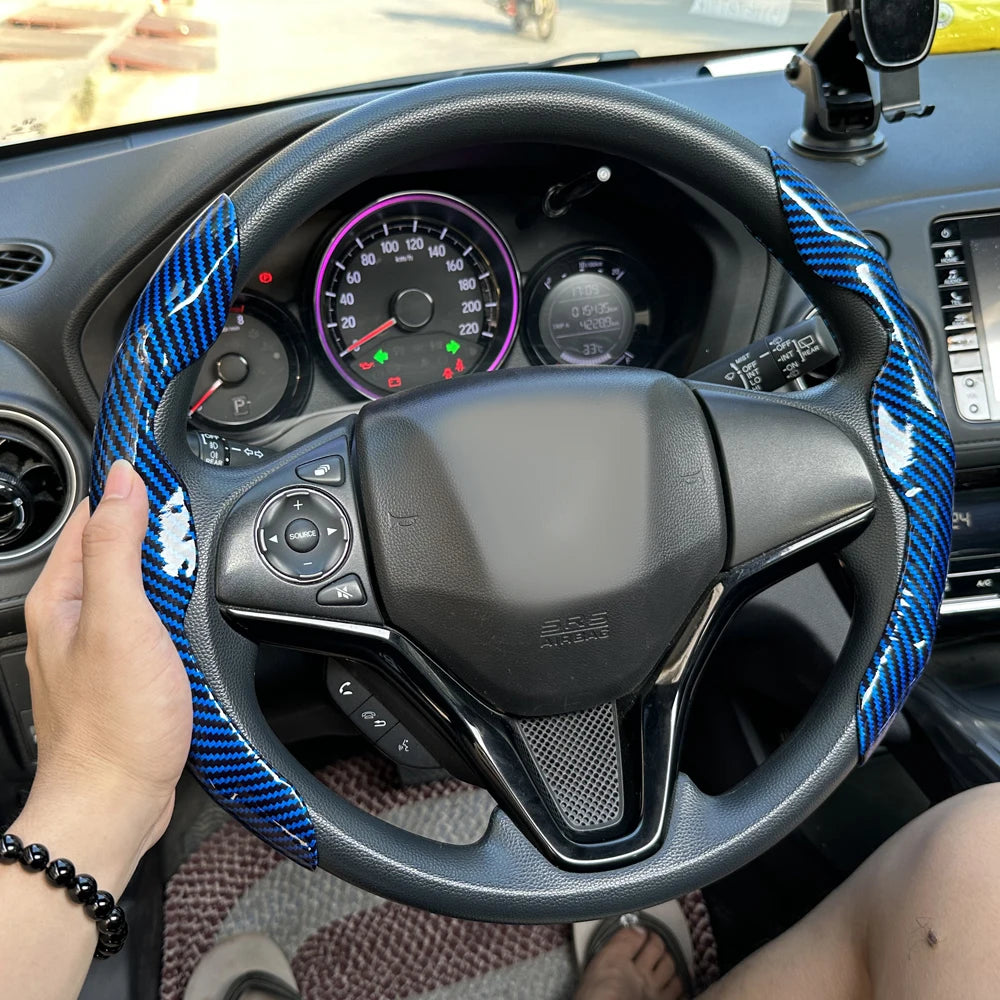 2PCS Universal Car Steering Wheel Booster Leathert Cover Non-Slip Auto Interior Steer Protector interior Decoration Accessories CM World