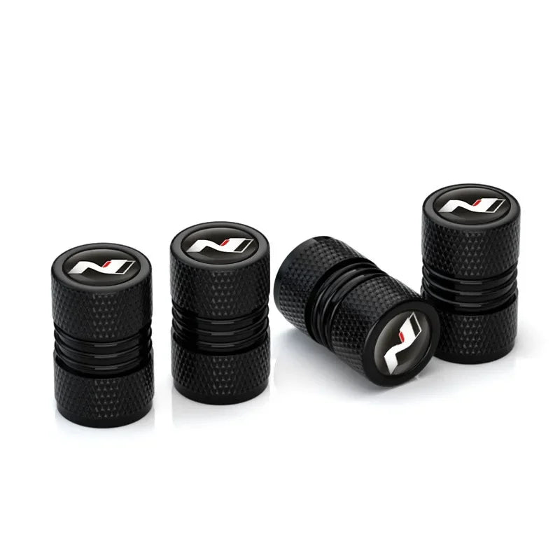 4 Pack Aluminum Alloy Car Wheel Tire Valve Cap Stem Cover for Hyundai i10 i20 i30 NLine Sonata Tucson Azera Elantra Veloster Kon