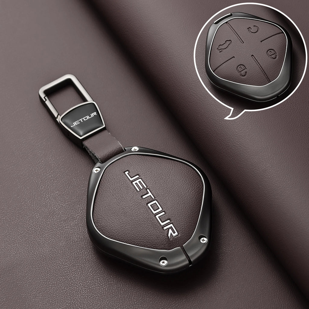 Zinc Alloy Car Key Case Fob for Chery Jetour Dashing IDM I-DM X-1 Plus DTC 2022 2025 Keychain Remote Cover Bag Shell Accessories