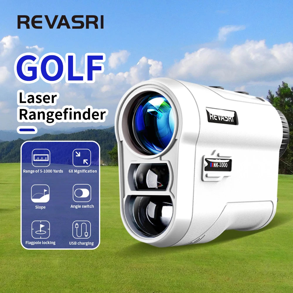 REVASRI Golf Laser Rangefinder with Slope and Flag Lock 600/1000M Telescope Distance Meter Monocular for Golfing Hunting Survey CM World