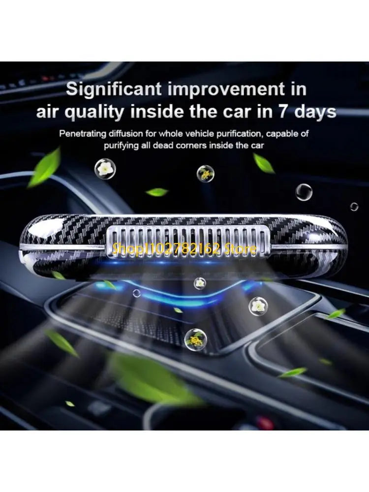 547B Practical Solar Car Air Purifier Freshener with USB Charging For Clean Cabin Air