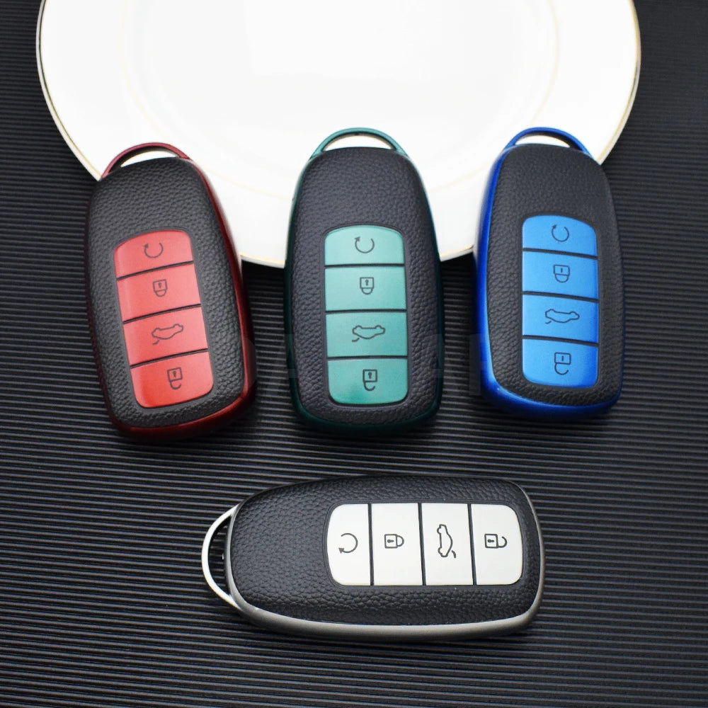 TPU Shell Cover Fob Holder Key Case For Chery Jaecoo J7 7 J8 Omoda 5 C5 Tiggo 8 Arrizo 6 8 Pro Keychain Car Accessories