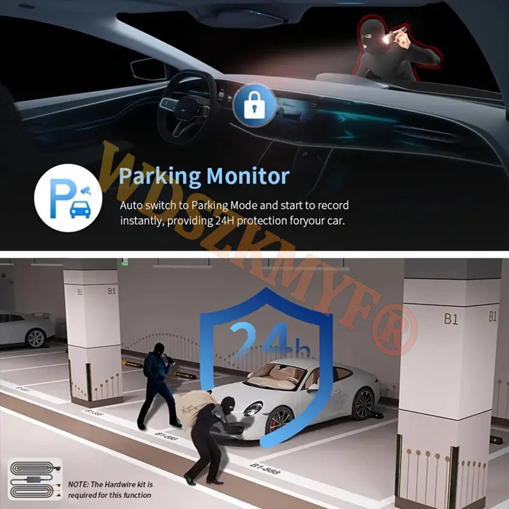 New WIFI 4Channel 360 Degree  Car Dvr 1080P Video Recorder WiFi APP Dashcam 24h Parking Monitor Rear View Camera Car Recorder Car Mobile World