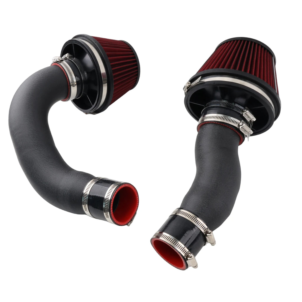 Dual 3'' Dry Filter +Pipe Cold Air Intake Kit for C7 Audi S6 S7 RS6 RS7 2012-2018 4.0T V8 Engine