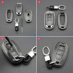 For Hyundai Carbon Fiber Car Smart Key Cover Case Chain Accessories Veloster Accent Palisade Elantra GT Venue Santa Fe Kona i30 CM World