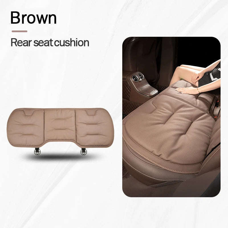 Universal Car Seat Cover Leather Cars Seat Waist Cushion Covers Four Season Auto Interior Seats  Protection Pad Car Accessorie CM World