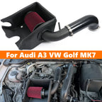 Cold Air Intake System Kit + Heat Shield Red Filter For Golf MK7 TSI TFSI Seat Performance Tuning Car Parts CM World