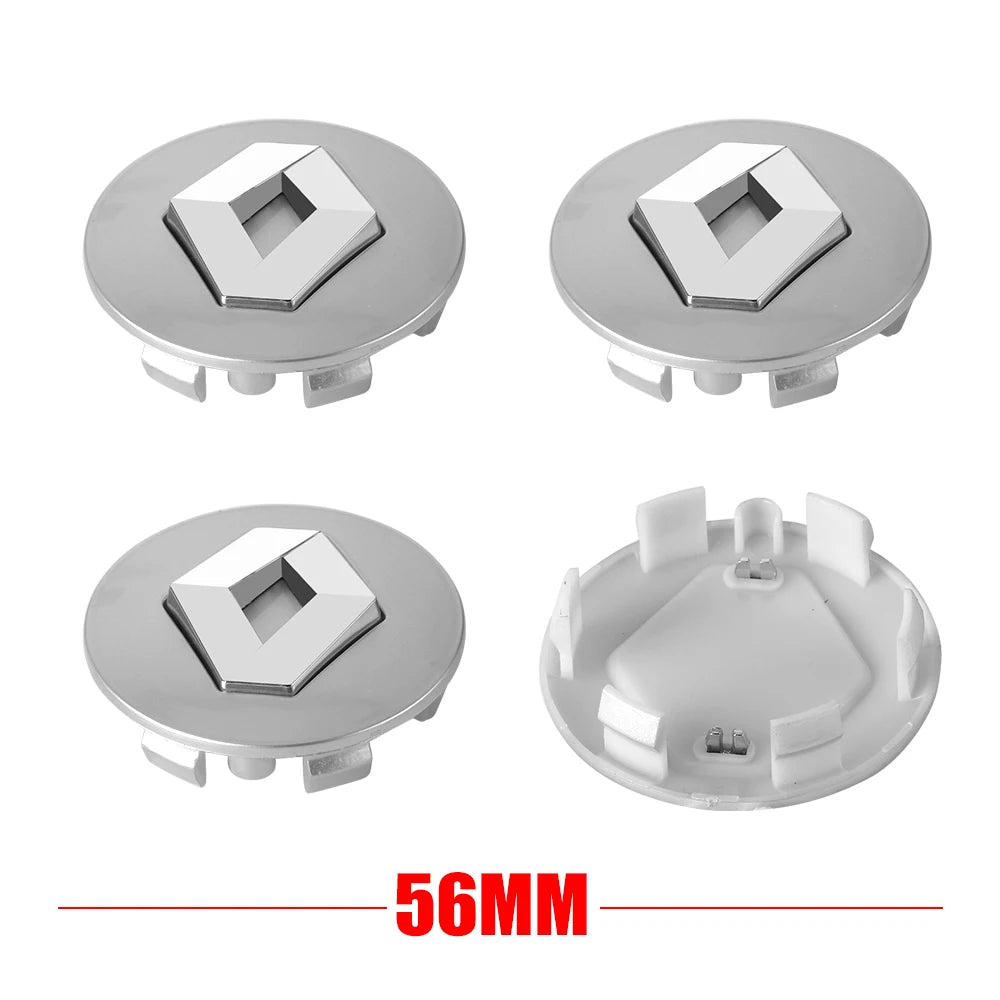 4PCS 56mm 60mm Car Wheel Center Cap Logo Hub Badge Rims Cover For Renault Megane 2 3 Clio 4 Trafic Captur Emblems Kangoo Zoe CM World