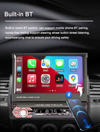 1 Din MP5 Player 7 Inch Carplay Android Auto Universal  Manual Automatic Retractable Touch Screen Car Player FM Radio CM World