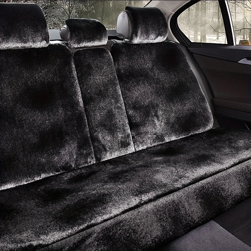 1PC Warm Plush Car Seat Covers Universal Long Wool Fur Car Front Seat Protect Cushion Mat for Auto Accessories Car Seat
