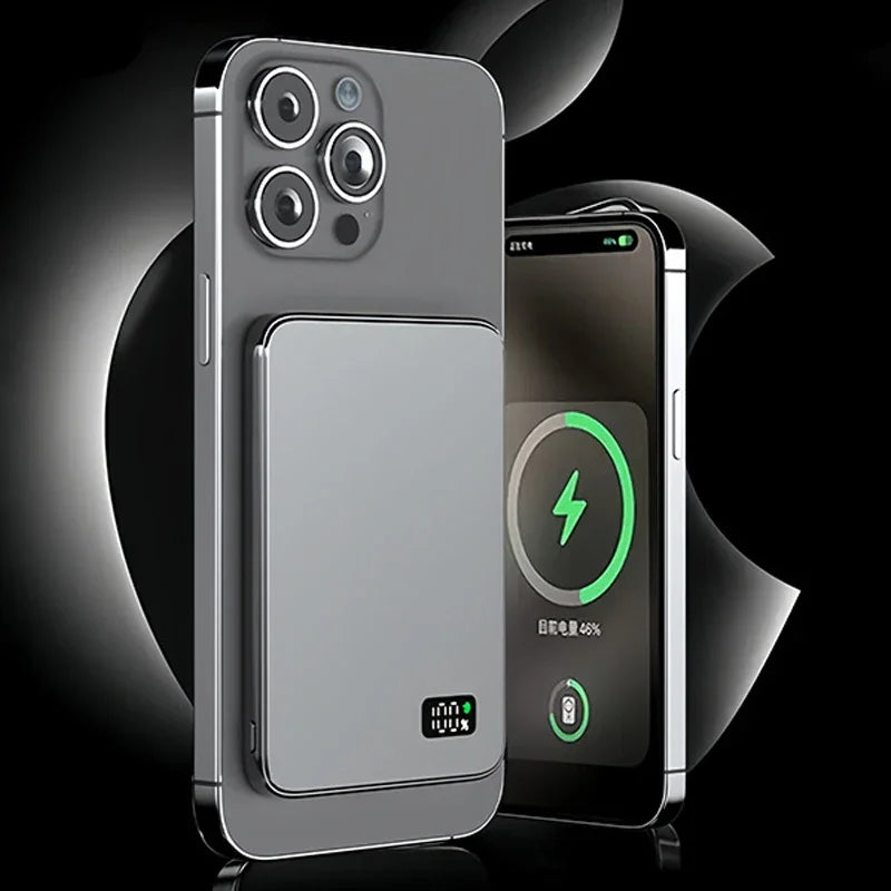 CCC certification Thin Power Bank Ultra for MagSafe Magnetic Wireless Fast Charging Portable Battery Display for watch Airpods