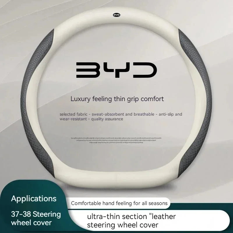 Genuine leather car steering wheel cover suitable for BYD Ato 3 Fa Feng Tang F3 E6 Yuan Song Plus EV F0 Qin Han Dolphin S6 CM World