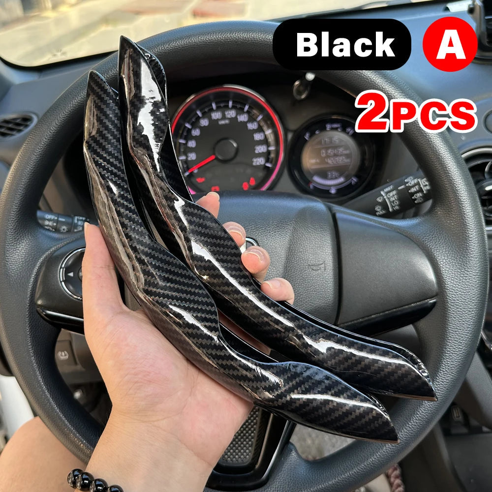 2PCS Universal Car Steering Wheel Booster Leathert Cover Non-Slip Auto Interior Steer Protector interior Decoration Accessories CM World