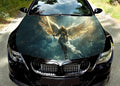 Dark Angel with Sword Car Hood Decal Stickers Wrap Vinyl Film Engine Cover Decals Sticker Car Hood Protective Film