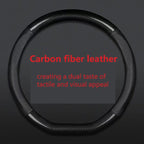 Car steering wheel cover breathable carbon fiber sports model all season universal anti slip and wear-resistant handle cover CM World