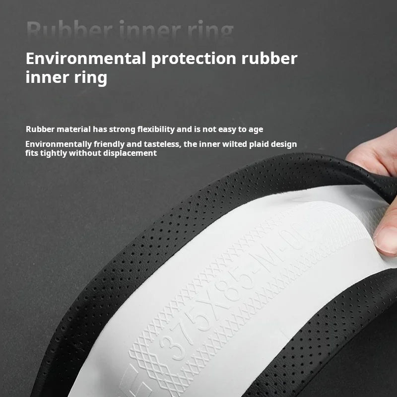 Car Non-Slip Steering Wheel Cover, Nappa Texture, Fits 37-38cm Steering Wheels, Ultra-Thin, Anti-Slip, Universal for All Seasons