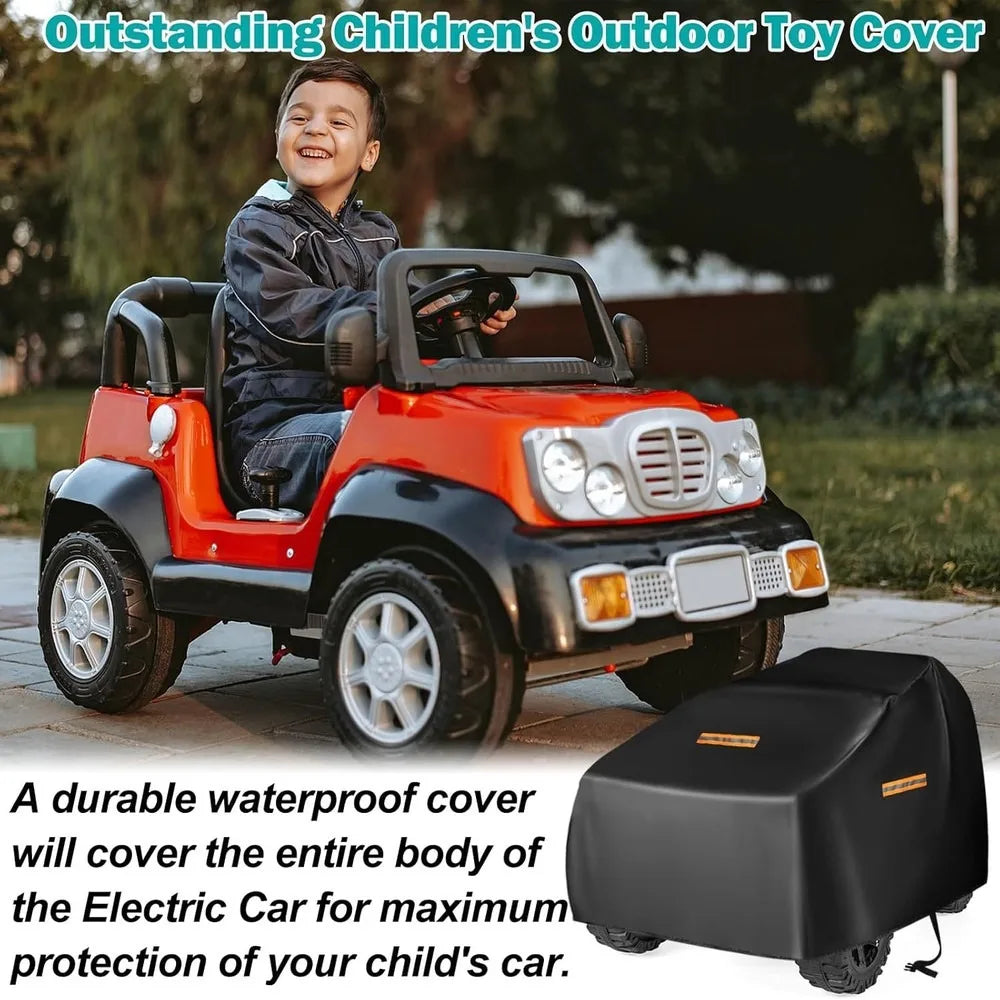 190T Polyester Taffeta Waterproof Sunscreen Dust-Proof Outdoor Car Cover for Toy Car, SUV, Sedan Protection 140*84*81CM