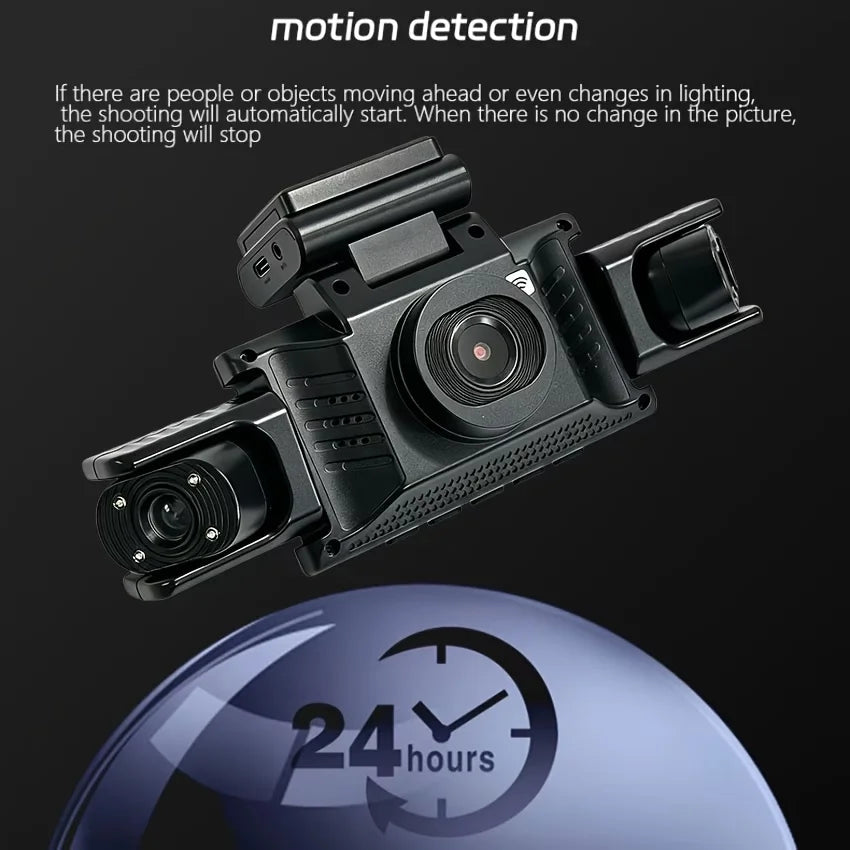 4-Channel WiFi Dash Cam, Wide Angle, Night Vision, G-Sensor, Parking & Loop Recording, Universal for Various Vehicles Car Mobile World