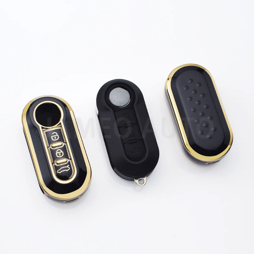 For Fiat Ducato 500 500L Panda Grande Punto Lancia Musa Accessories Keychain Holder Shell Car Remote Key Case Cover Protector