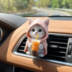 Cat Car Air Freshener Vent Clip Cute Animal Shape Long Lasting Perfume Interior Accessories for Vehicle Dashboard Decoration