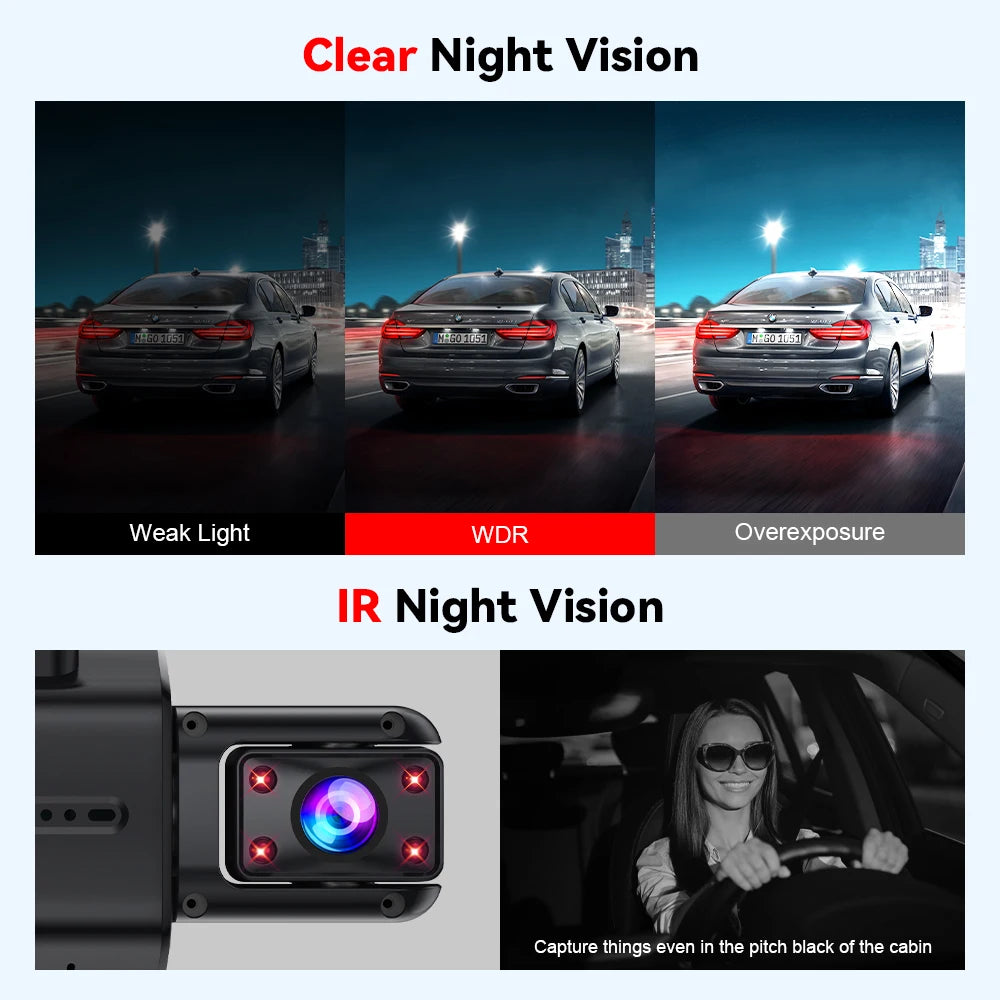  Dashcam for cars 4 Channel Black Box WiFi Driving Camera FHD 1080P Night Vision Loop Recording 24H Parking Mode car accessorie Car Mobile World