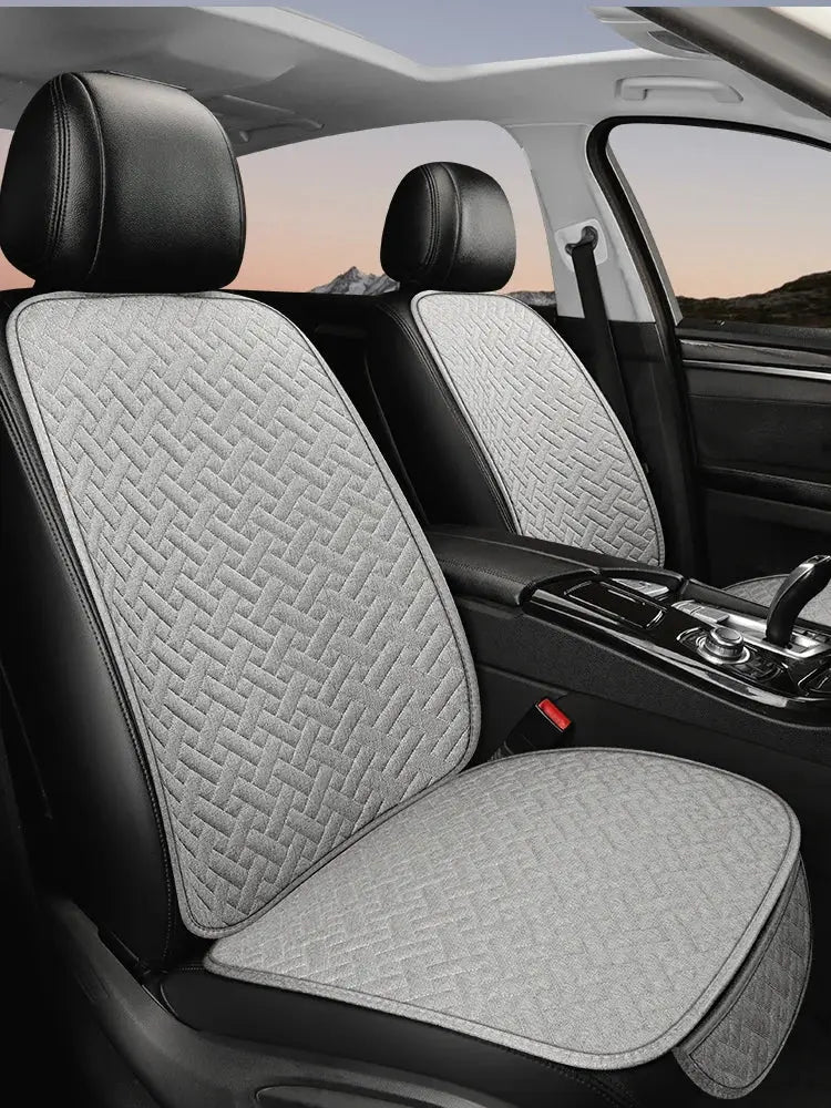 Car seat cushion, all season universal linen, driver's seat cover, small waist, single piece three piece set, half pack CM World