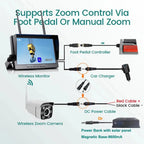 Lastbus Tower Crane 10.1" IPS Screen DVR Monitor Split 2 Screen  Wireless Camera 30x Optical Zoom For Tower Crane Lift Excavator Car Mobile World