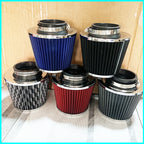 Universal 76mm 3inch Car Modified High Flow Cold Air Intake Air Filter Kit Aluminum Induction Pipe Auto Racing Automotive Parts