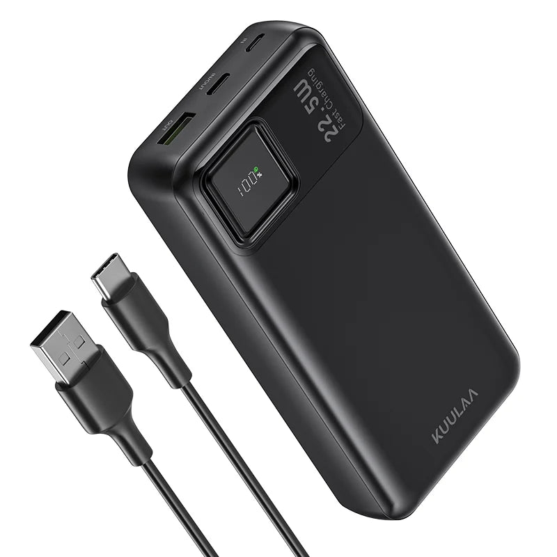 KUULAA 20000mAh Power Bank Portable External Battery 22.5W Fast Charging Portable Charger For iPhone xiaomi redmi poco Powerbank Car Mobile World
