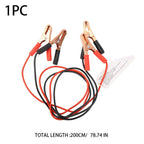 Motorcycle Jumper Cables Aluminum Coated Copper Portable Battery Booster Cables Emergency Jump Start Kit for Motorcycle ATV CM World