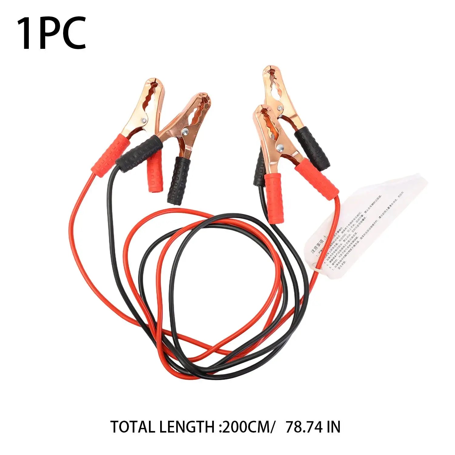 Motorcycle Jumper Cables Aluminum Coated Copper Portable Battery Booster Cables Emergency Jump Start Kit for Motorcycle ATV CM World