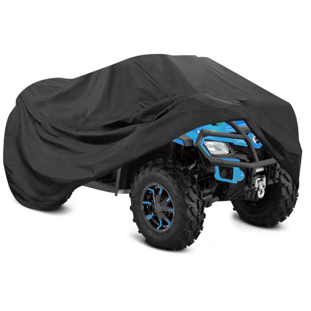 Heavy Duty ATV Cover Waterproof Windproof 4 Wheeler Quad Bike Storage Cover Black All Weather Protection Car Quad Covers Car Mobile World