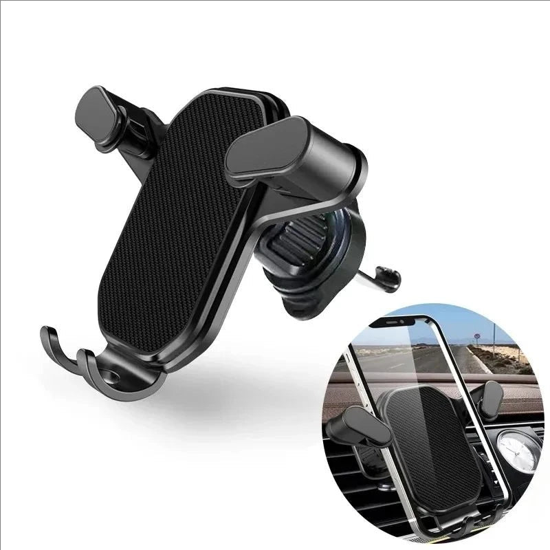 2PCS Car Phone Holder Mount Auto Locking Universal Phone Holder with Hook Clip for Car Air Vent for iPhone Samsung CM World