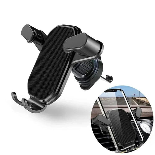2PCS Car Phone Holder Mount Auto Locking Universal Phone Holder with Hook Clip for Car Air Vent for iPhone Samsung CM World