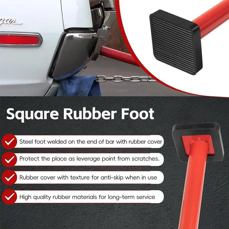 77175 Auto Body Dent Repair / Alignment Bar Tool with Chain for Bumper Hood Panel Deck & Bracket - Length 52.6 Inch