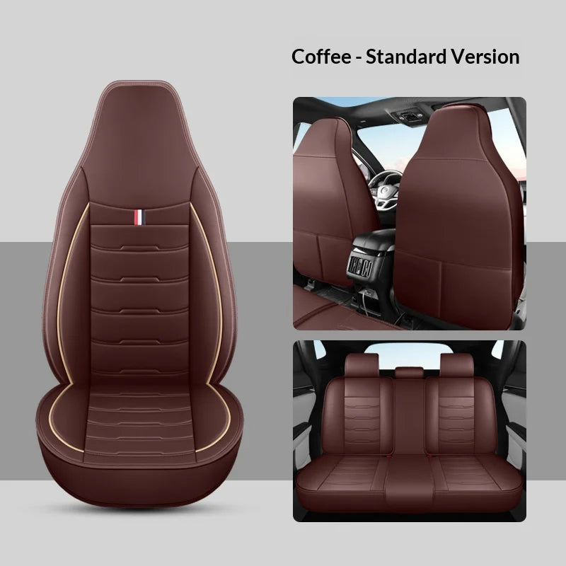 Universal Five-Seater Car Seat Cover with Integrated Headrest Cover Suitable for Most Cars Vehicle Seat Cushion Protector CM World