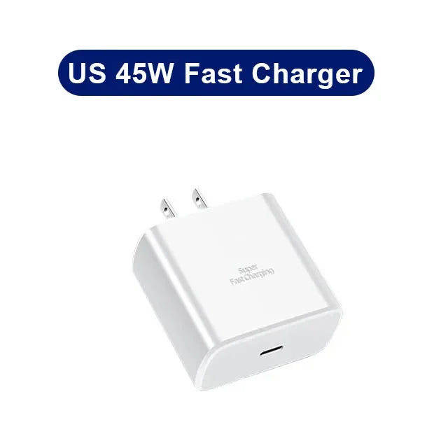 45W PD Fast Charging For Samsung Galaxy S22 S23 Ultra Note10 Plus Mobile Phone USB Type C Cable Fast Quick Charging Wall Adapter Car Mobile World