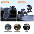 TOPK Upgraded Car Phone Mount for Dashboard, Secure and Stable Hands-Free Cell Phone Holder Compatible with All Smartphones CM World