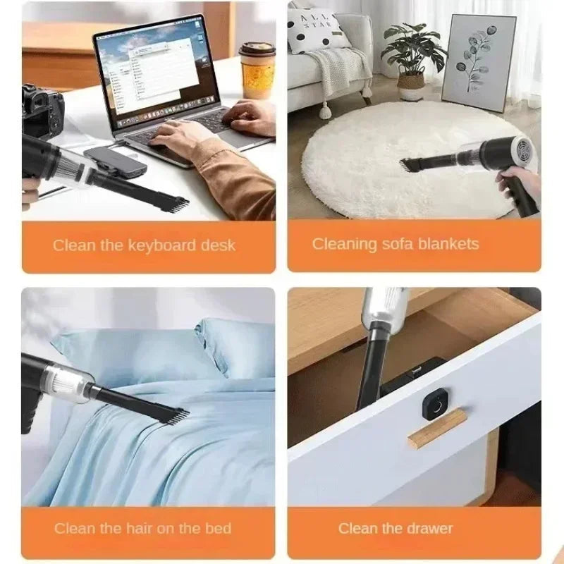 Car Vacuum Cleaner 2900000 Pa 4 In1 Powerful Clean Machine Wireless Blowing Suction Portable Vacuum Cleaner household 2026 Car Mobile World