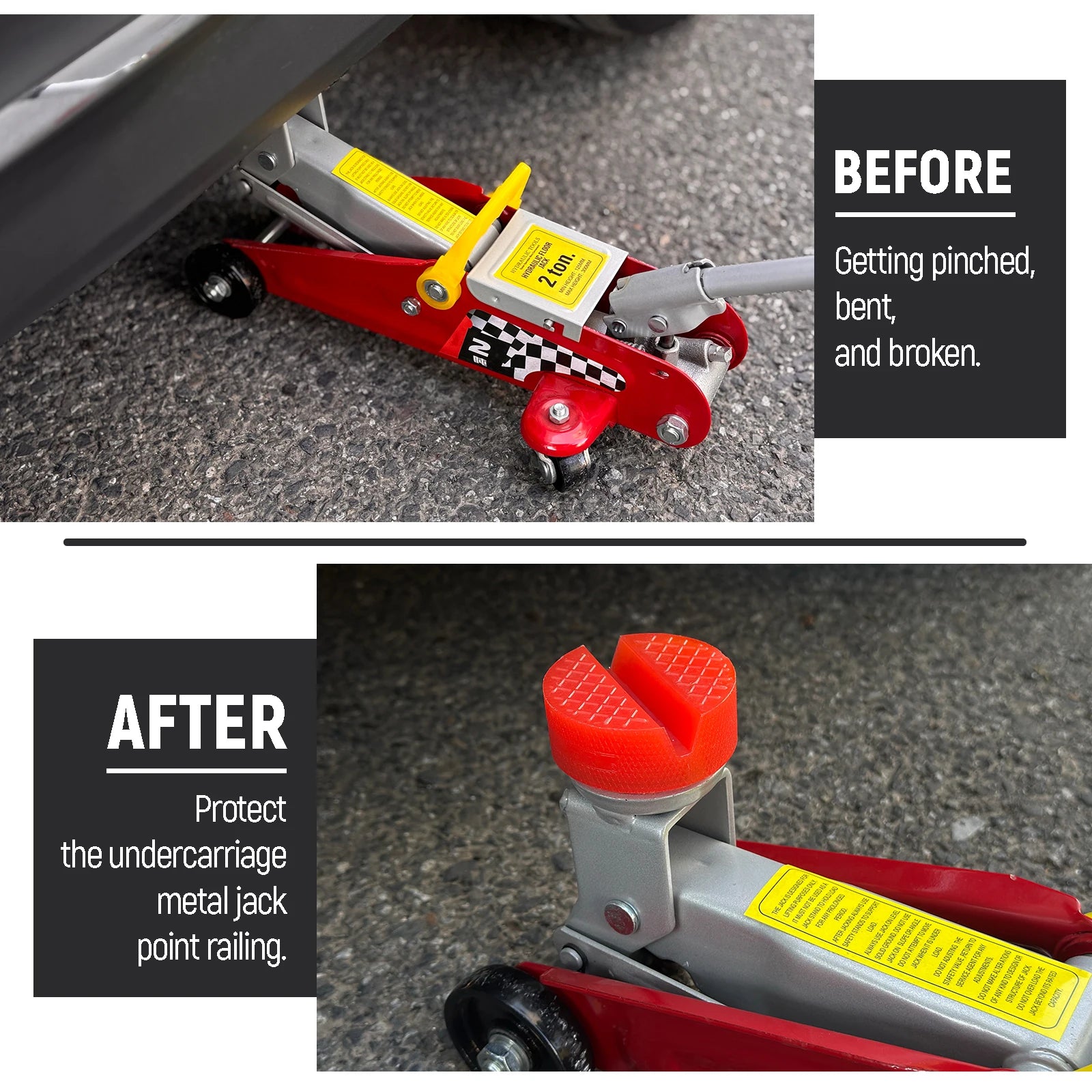 Universal Polyurethane Jack Pad Support Pinch Weld Slotted Floor Frame Rail Adapter Car Removal Repair Tool For VW Ford Renault CM World