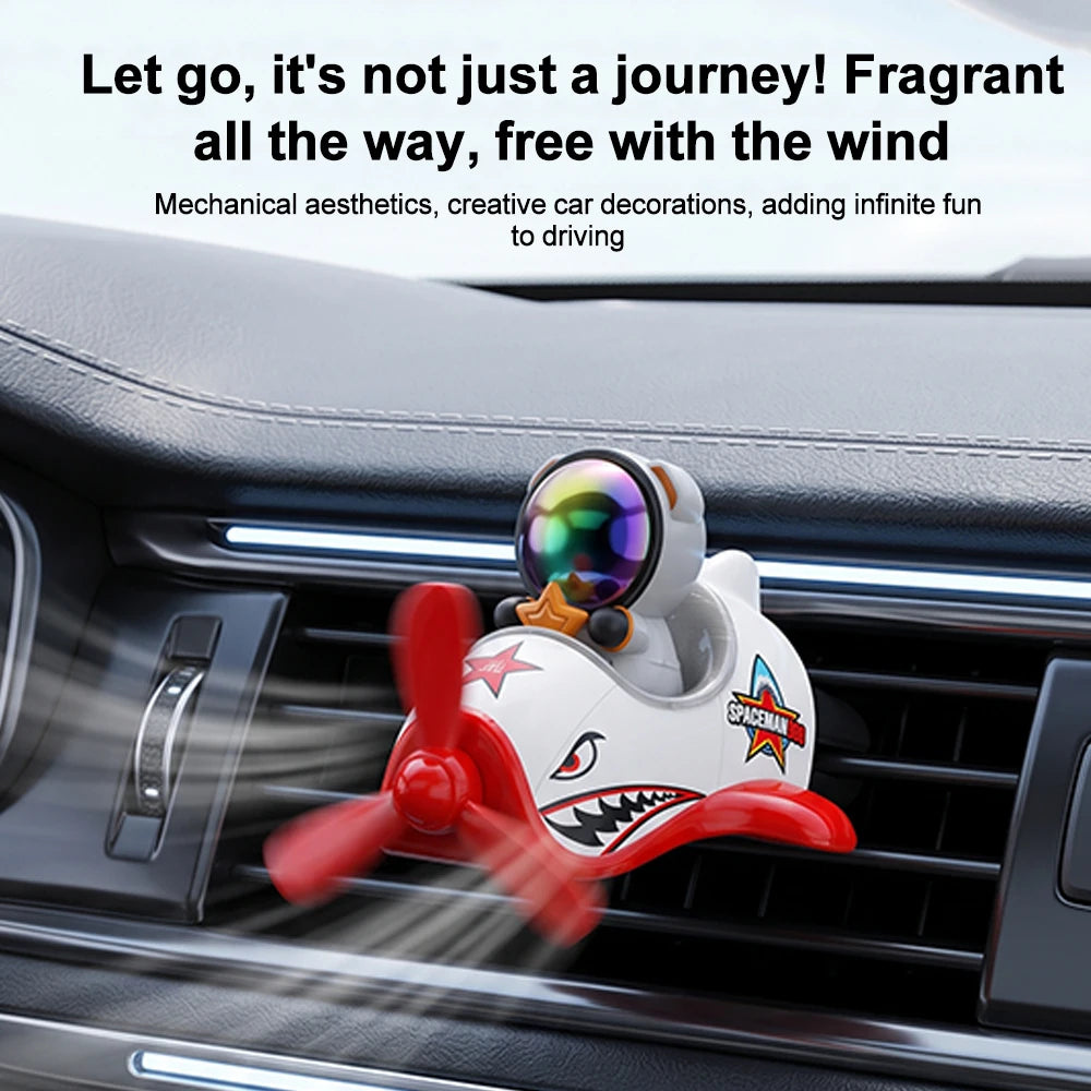 Car Air Vent Clip Fragrance Diffuser Propeller Ornaments Cat Pilot Rotate Freshener Vent Decorations Auto Interior Accessories