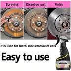 Car quick-care rust remover spray, car exhaust pipe rust remover, car wheel rim rust remover, metal powder cleaner CM World